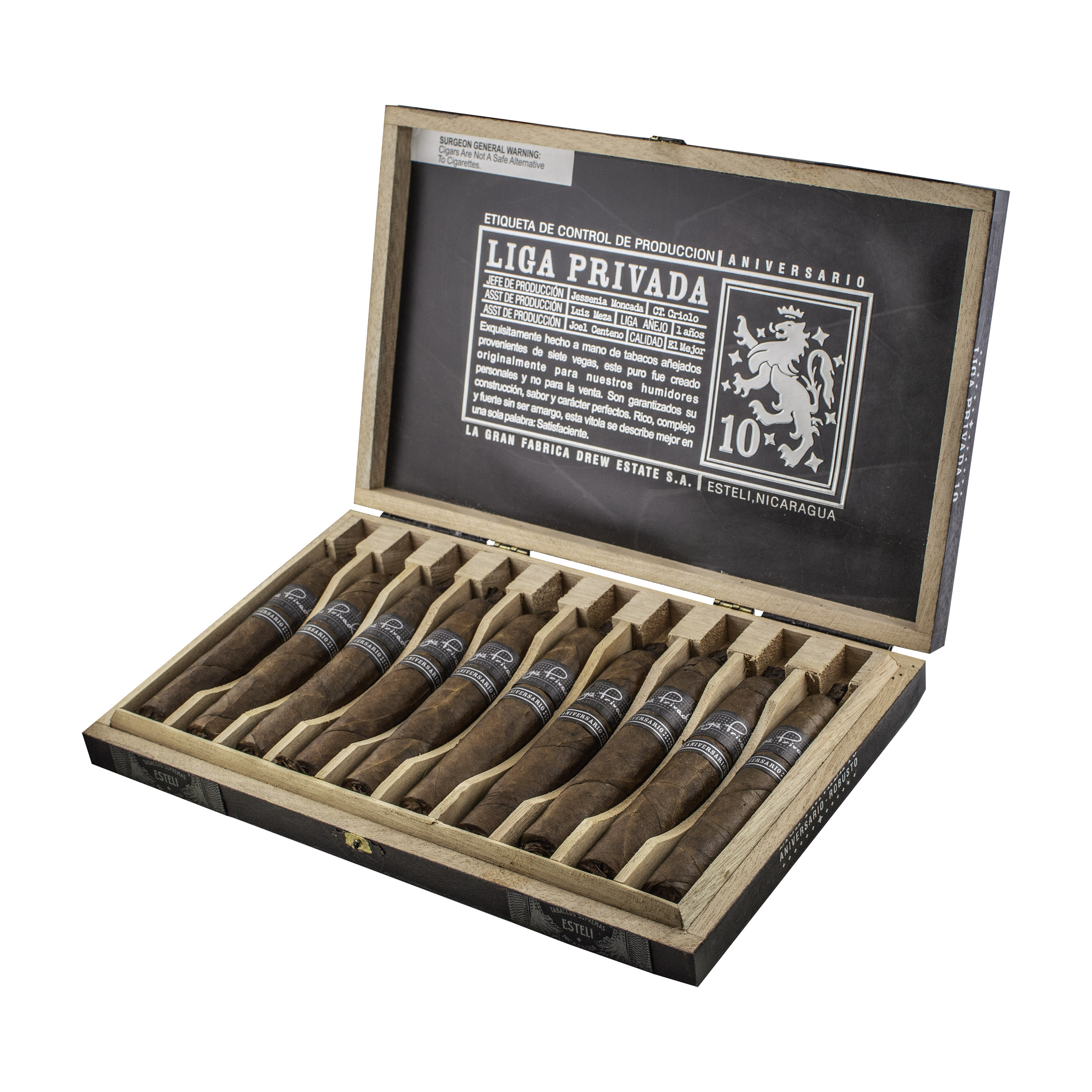 Liga Privada Aniversario 10 Robusto Cigar - Box